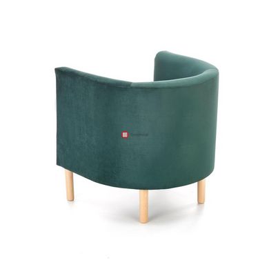 CentrMebel | Крісло для відпочинку CLUBBY 2 (темно-зелений/натуральний) 2