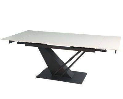 CentrMebel | Обеденный стол керамика FERNANDO CERAMIC 140(200)х90 (бежевый) 1