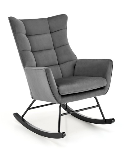CentrMebel | Кресло-качалка BAZALTO (серый) 1