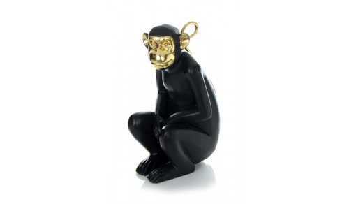 CentrMebel | Скульптура Monkey KM310 Black(черный; золотой) 1
