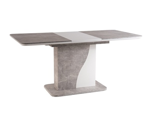 CentrMebel | Стол обеденный SYRIUSZ 120X80, серый бетон / белый матовый 1