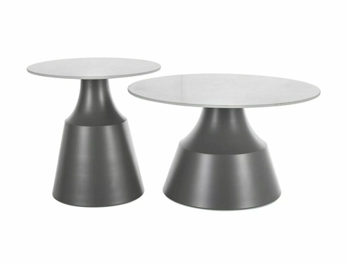 CentrMebel | Комплект журнальных столов керамических Itaka (белый мрамор) 1