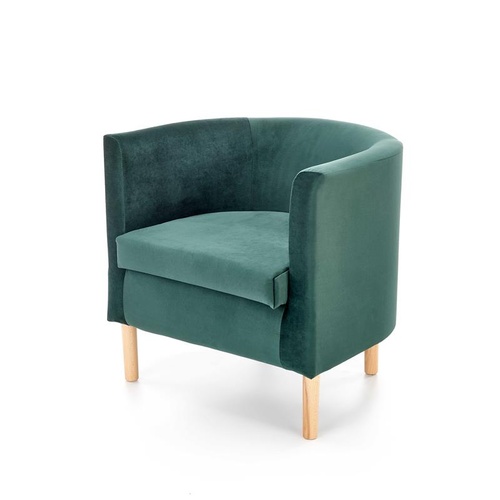 CentrMebel | Кресло для отдыха CLUBBY 2 (темно-зеленый/натуральный) 1
