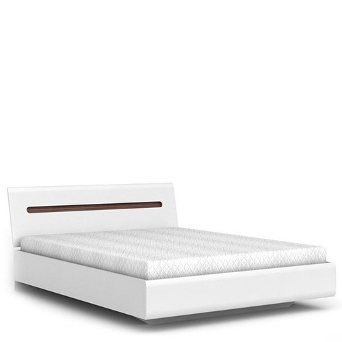 CentrMebel | Ліжко з підйомним механізмом LOZ /160 АЦТЕКА, білий / білий глянець 1