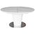 CentrMebel | Стіл обідній круглий розкладний керамічний Oval Matt Staturario 120(150)х85 (білий мармур) 1