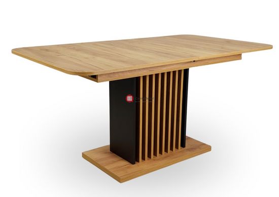 CentrMebel | Стол обеденный прямоугольный раскладной из ЛДСП TREND 160(210)X90 (дуб крафт) 2