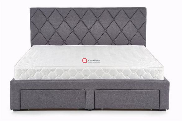 CentrMebel | Ліжко з шухлядами BETINA сірий 160 x 200 см 7