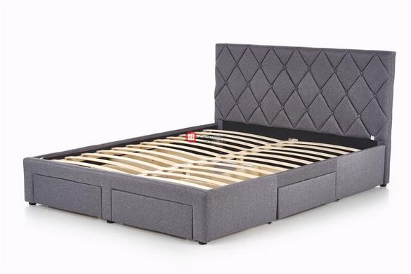 CentrMebel | Кровать с ящиками BETINA серый 160 x 200 см 12