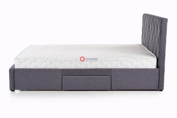 CentrMebel | Ліжко з шухлядами BETINA сірий 160 x 200 см 9