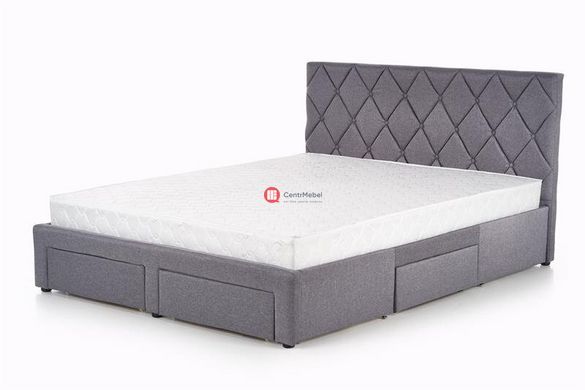 CentrMebel | Ліжко з шухлядами BETINA сірий 160 x 200 см 11