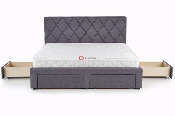 CentrMebel | Ліжко з шухлядами BETINA сірий 160 x 200 см 8