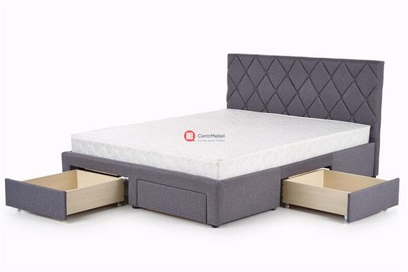 CentrMebel | Ліжко з шухлядами BETINA сірий 160 x 200 см 10