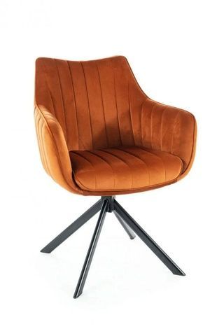 CentrMebel | Стілець обідній обертовий велюровий AZALIA VELVET (кориця) 1