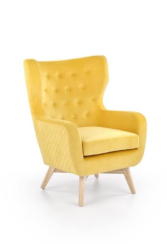 CentrMebel | Кресло для отдыха MARVEL (желтый/натуральный) 1