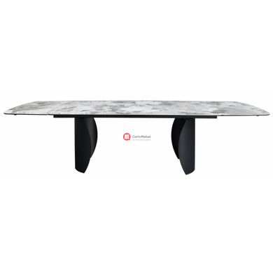 CentrMebel | Стол обеденный прямоугольный раскладной керамический Palazzo Fall Art 200(300)х100 (серый мрамор) 2