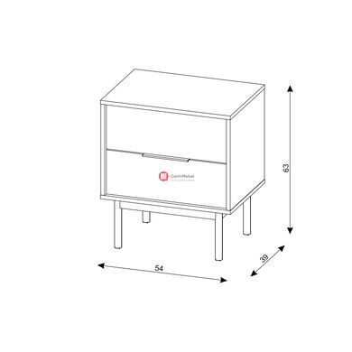 CentrMebel | Тумба прикроватная с ящиками для спальни VIGO S-54 (кашемир) 5
