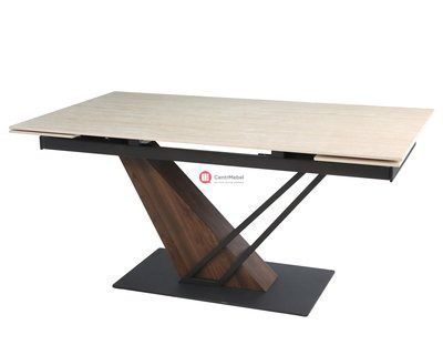 CentrMebel | Обідній стіл кераміка FERNANDO CERAMIC 160(220)х90 (травертін) 5