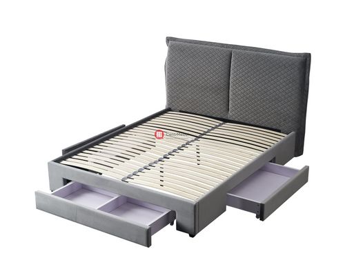 CentrMebel | Кровать BECKY 160х200 (серый) 3