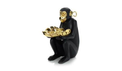 CentrMebel | Скульптура Monkey&sheet KM410 Black/Gold (чорний; золотий) 1