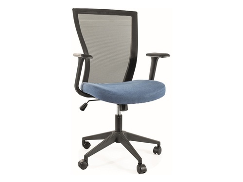 CentrMebel | Кресло офисное оборотное Q-328 Черный+Синий 1