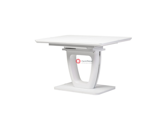 CentrMebel | Стіл МДФ + матове скло TML-560 (білий) 2