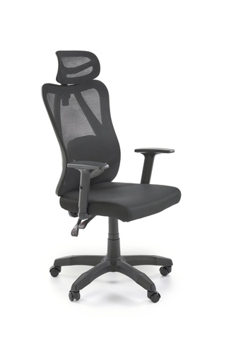 CentrMebel | Офісне крісло для персоналу в тканині RAMOS (чорний) 1