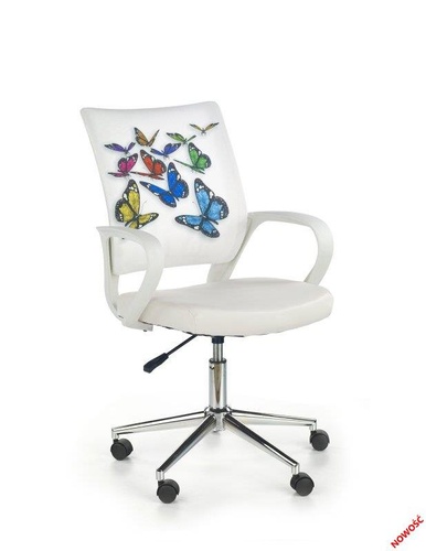 CentrMebel | Дитяче крісло IBIS Метелики (білий) 1