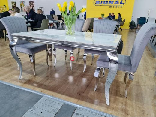 CentrMebel | Стіл обідній нерозкладний керамічний PRINCE CERAMIC 180х90 білий мармур 6