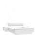 CentrMebel | Комплект (кровать 1,6 + 2 тумбы+пуфик) STARLET WHITE STWL163 (V29 Белый) 4