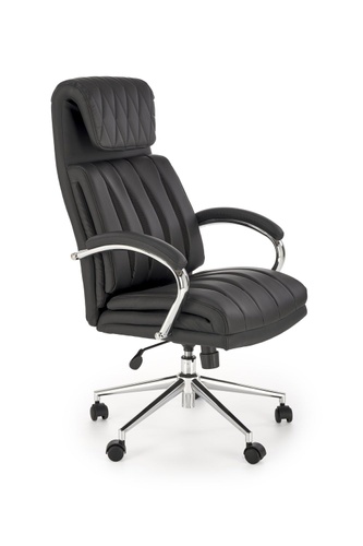 CentrMebel | Офисное кресло для руководителя в экокоже ROMANO (черный) 1