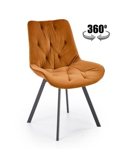 CentrMebel | Стул обеденный поворотный бархатный K-519 (корица) 1