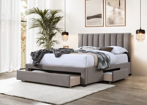 CentrMebel | Ліжко двоспальне GRACE 160х200 (бежевий) 1