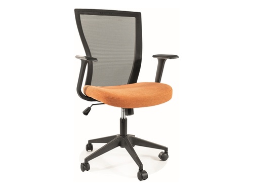 CentrMebel | Кресло офисное оборотное Q-328 екошкіра оранжевый/черный 1