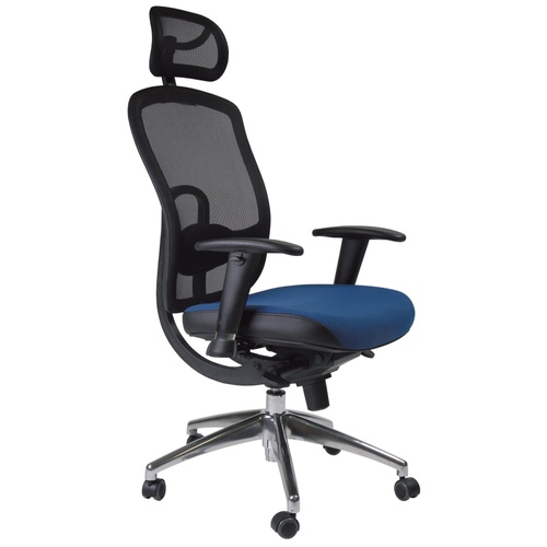 CentrMebel | Крісло офісне LUCCA, blue Чорно-синій 1