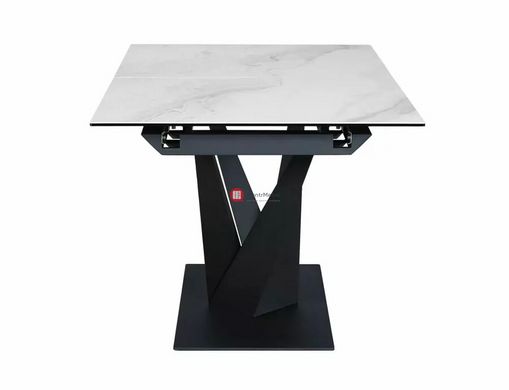 CentrMebel | Стол обеденный прямоугольный раскладной керамический SORENTO CERAMIC 160(220)х90 (белый мрамор) 5