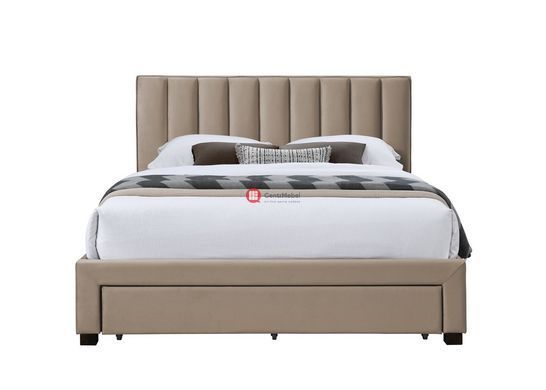 CentrMebel | Кровать двуспальная GRACE 160х200 (бежевый) 3