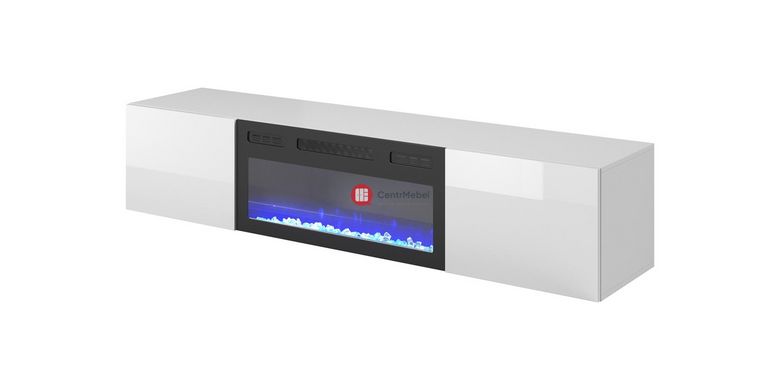 CentrMebel | Тумба для ТВ с камином LIVO RTV K (белый) 3