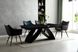CentrMebel | Стол обеденный прямоугольный раскладной керамический WILLIAM CERAMIC 160(240)х90 (черный мрамор) 5