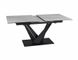 CentrMebel | Стол обеденный прямоугольный раскладной керамический SORENTO CERAMIC 160(220)х90 (белый мрамор) 11