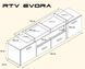 CentrMebel | Тумба ТВ RTV EVORA (сливовий матовий / кремовий блиск) 2