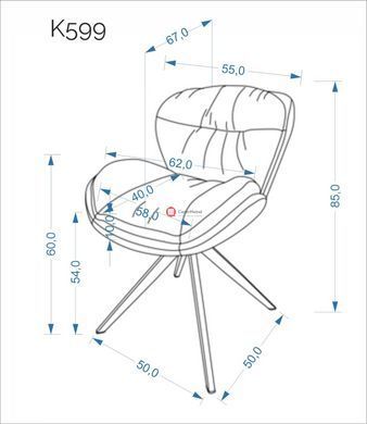 CentrMebel | Стул обеденный поворотный в ткани K-599 (бежевый) 15