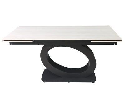 CentrMebel | Обеденный стол керамика OVIDIO CERAMIC 160(220)х90 (дуб белый) 1