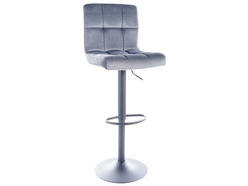 CentrMebel | Барний стілець C105 VELVET (сірий) BLUVEL 14 1