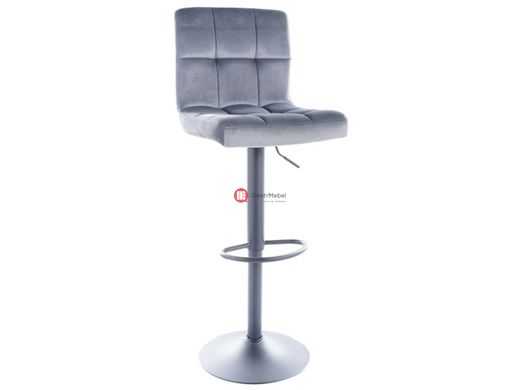CentrMebel | Барний стілець C105 VELVET (сірий) BLUVEL 14 1
