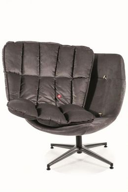 CentrMebel | Кресло для отдыха VESTA VELVET (серый) 2