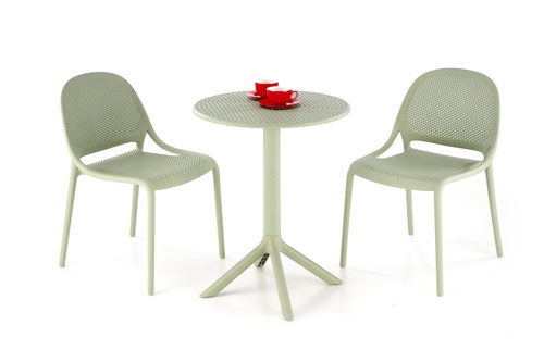 CentrMebel | Стол обеденный круглый пластиковый CALVO Ø 60 (мятный) 1