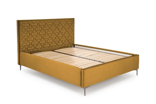 CentrMebel | Кровать двухспальная с подъемным механизмом MODULO 160x200 (желтый) 1