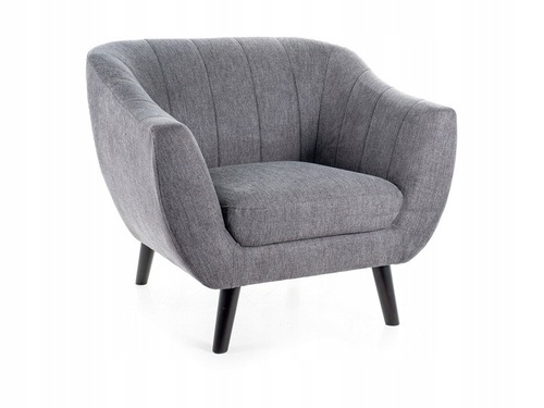 CentrMebel | Кресло мягкое в ткани ELITE 1 BREGO 18 (темно-серый) 1