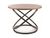 CentrMebel | Журнальний столик дерев'яний з металом діаметр 60 EOS D (Горіх/Чорний) 1