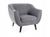 CentrMebel | Кресло мягкое в ткани ELITE 1 BREGO 18 (темно-серый) 1